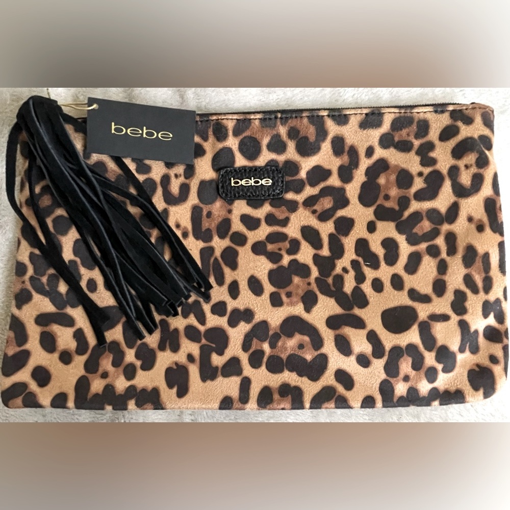 Beautiful Bebe Leopard Cosmetic Bag, NWT!